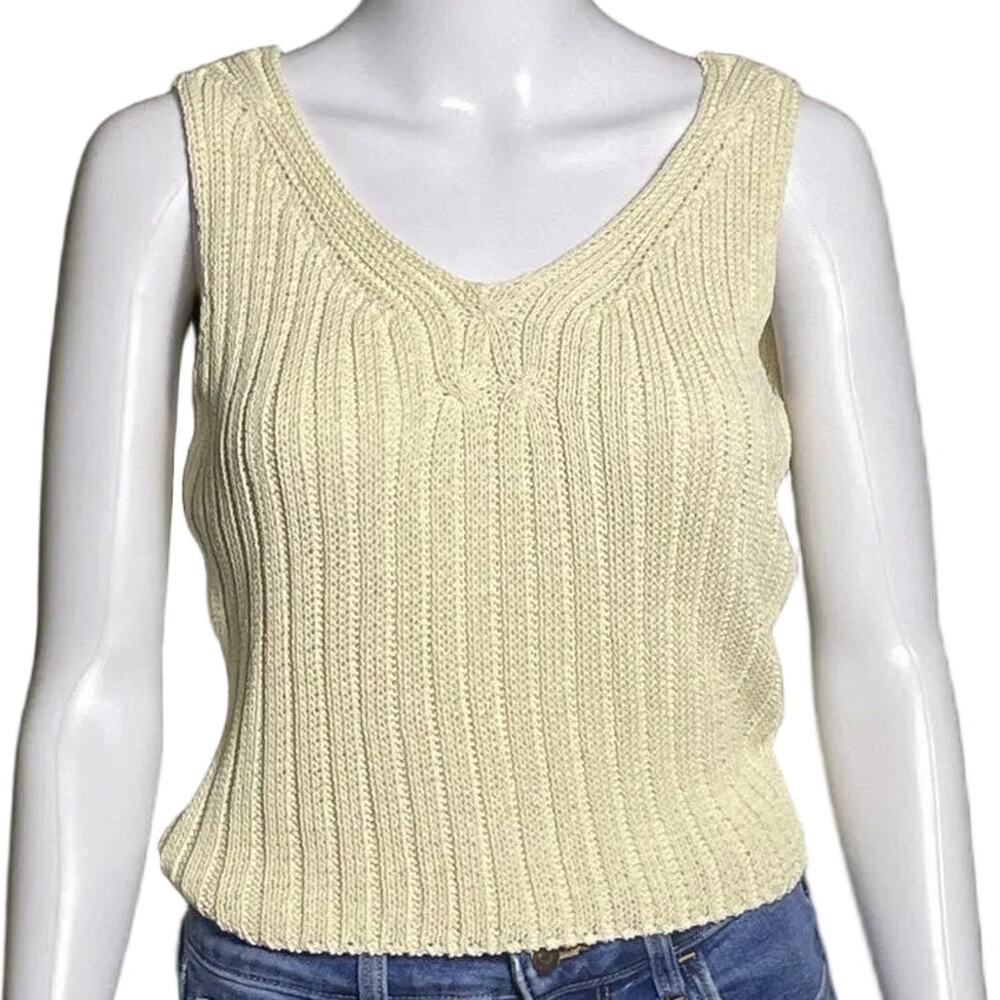 La Mode Balenciaga Paris Vintage Ribbed Knit Tank Top Women's Medium